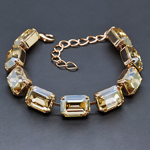 Браслет "Blāzma (Golden Shadow)" с кристаллами Swarovski™
